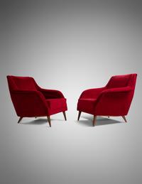 Pair of Lounge Chairs Cassina, Italy, c. 1954