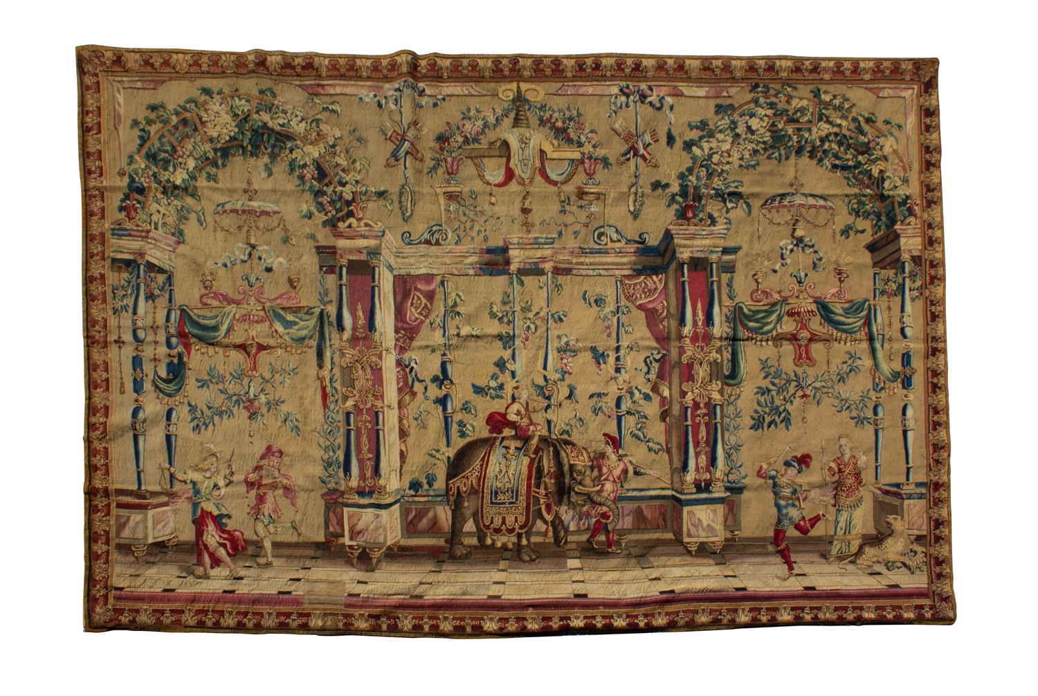A Verdure Tapestry 7 feet 6 inches x 10 feet 11 inches. — 19TH CENTURY