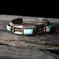 Perry Shorty (Diné, b. 1964) — Traditional Silver and Blue Gem Turquoise Cuff Bracelet
