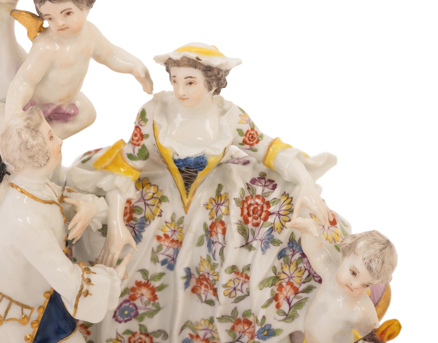 A Meissen Porcelain Figural Group of The Elopement