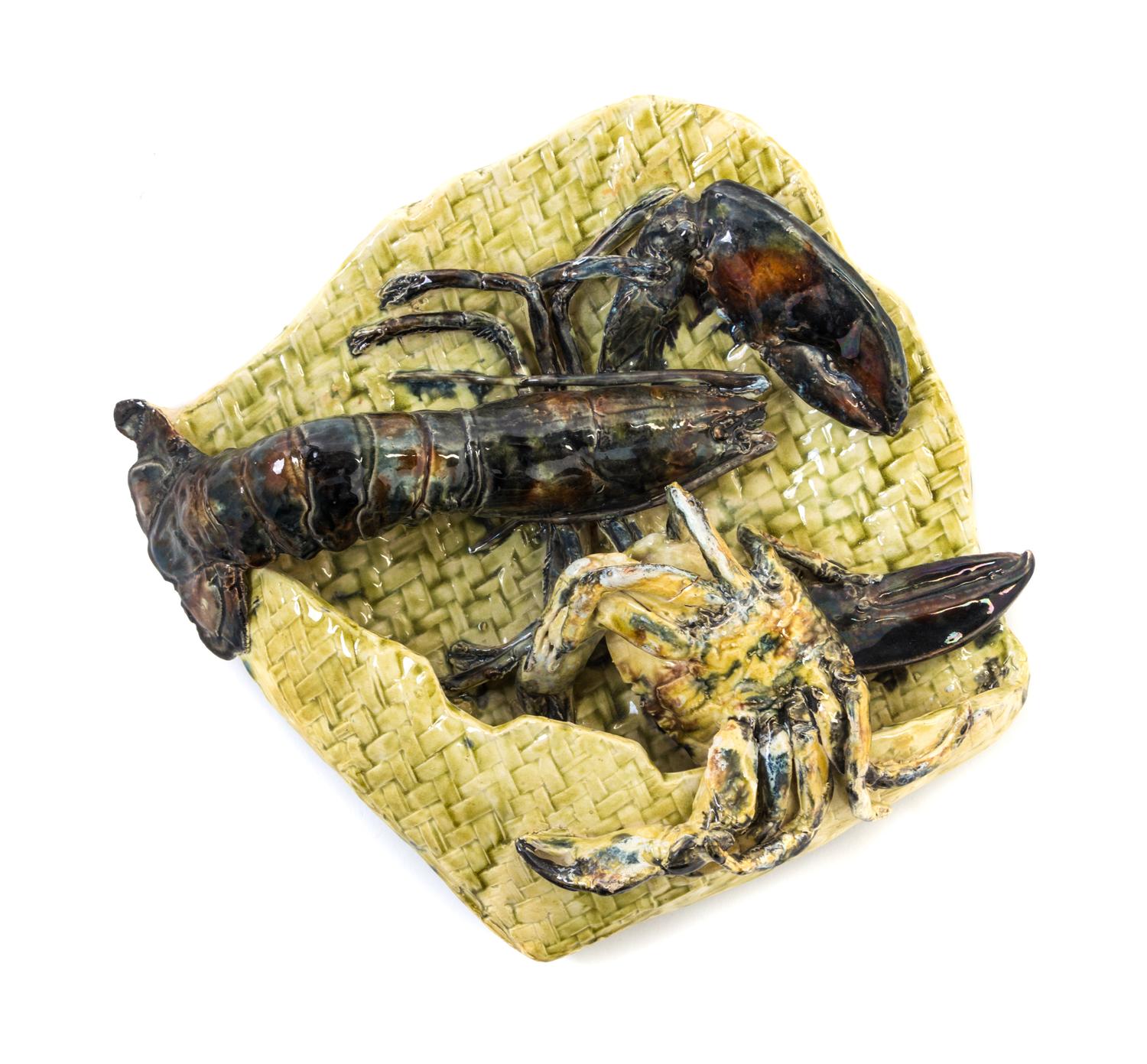 A French Palissy Style Trompe L'oeil Wall Pocket Height 11 1/2 inches. — ALFRED RENOLEAU, CIRCA 1877-1886
