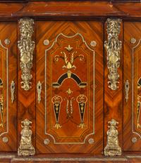 A Napoleon III Style Gilt Metal Mounted Painted Marble-Top Cabinet
