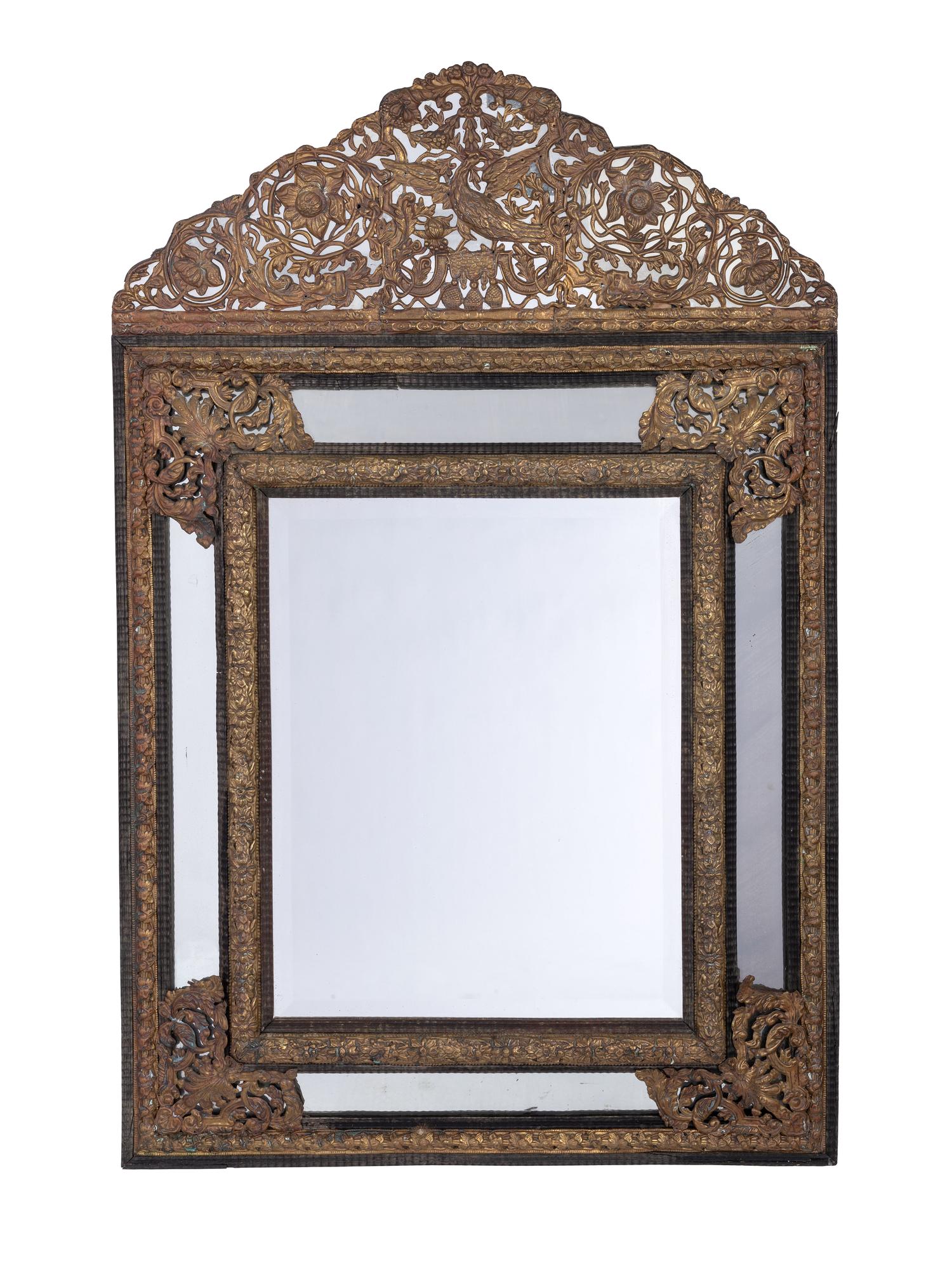 A Dutch Baroque-Style Gilt Wood Mirror