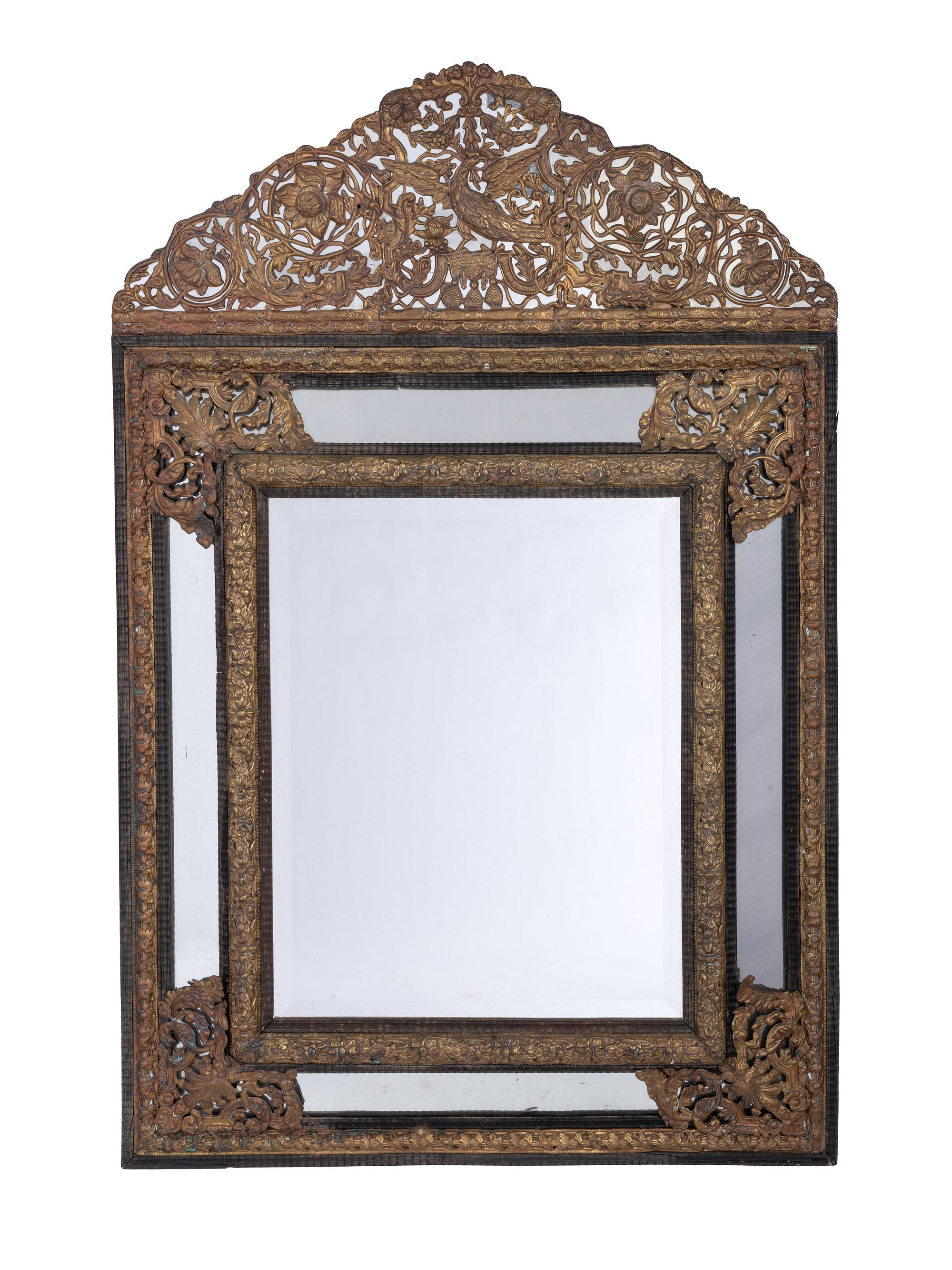 A Dutch Baroque-Style Gilt Wood Mirror