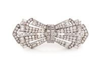DIAMOND DOUBLE CLIP BROOCH