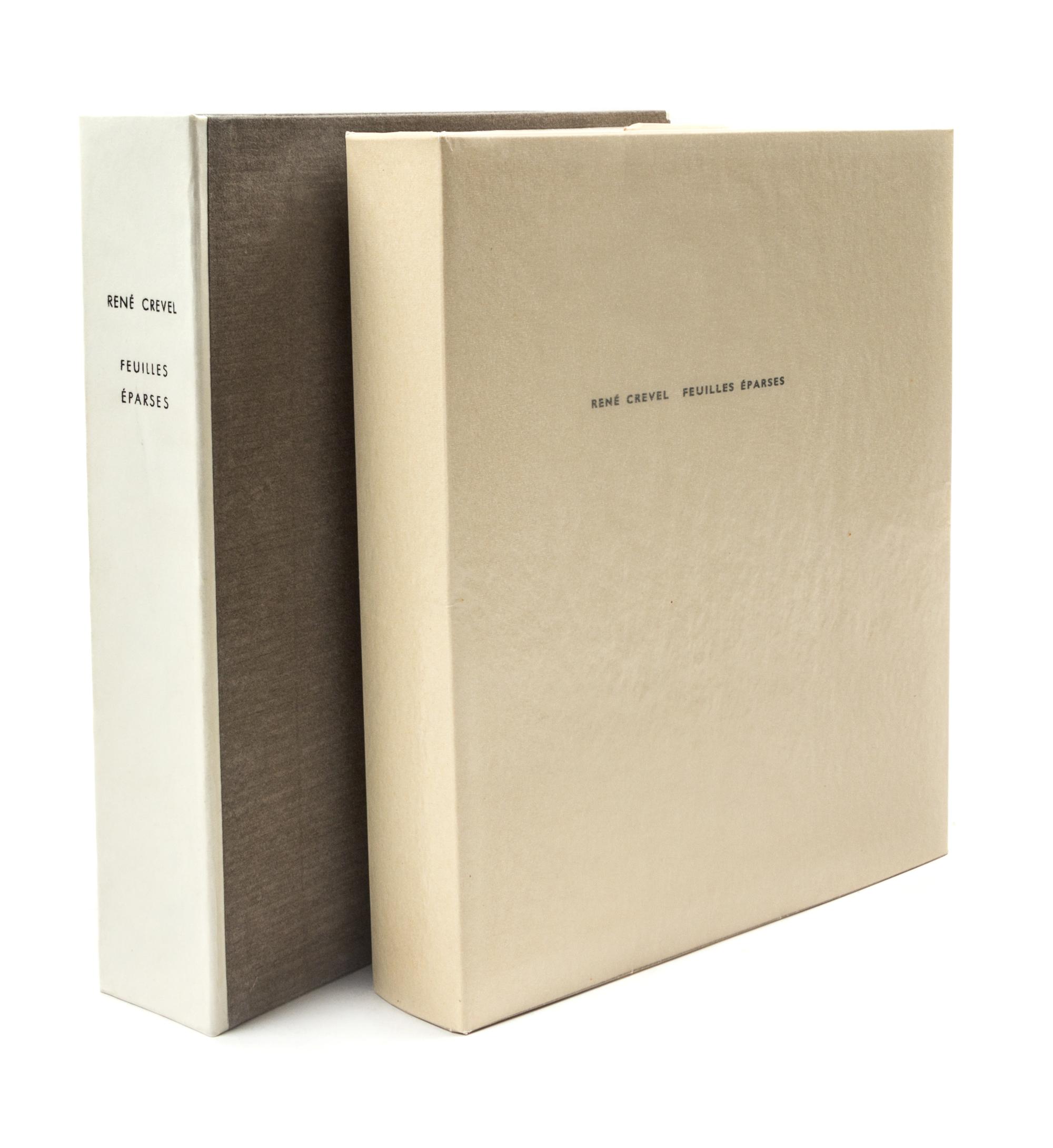 CREVEL, RENE. Feuilles eparses. Paris, 1965. Limited, signed by numerous artists.