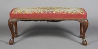 A Chippendale Style Mahogany Bench, Height 18 x width 42 x depth 16 1/2 inches.