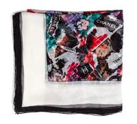 A Chanel Silk Chiffon Print Scarf, 54 x 54 inches.