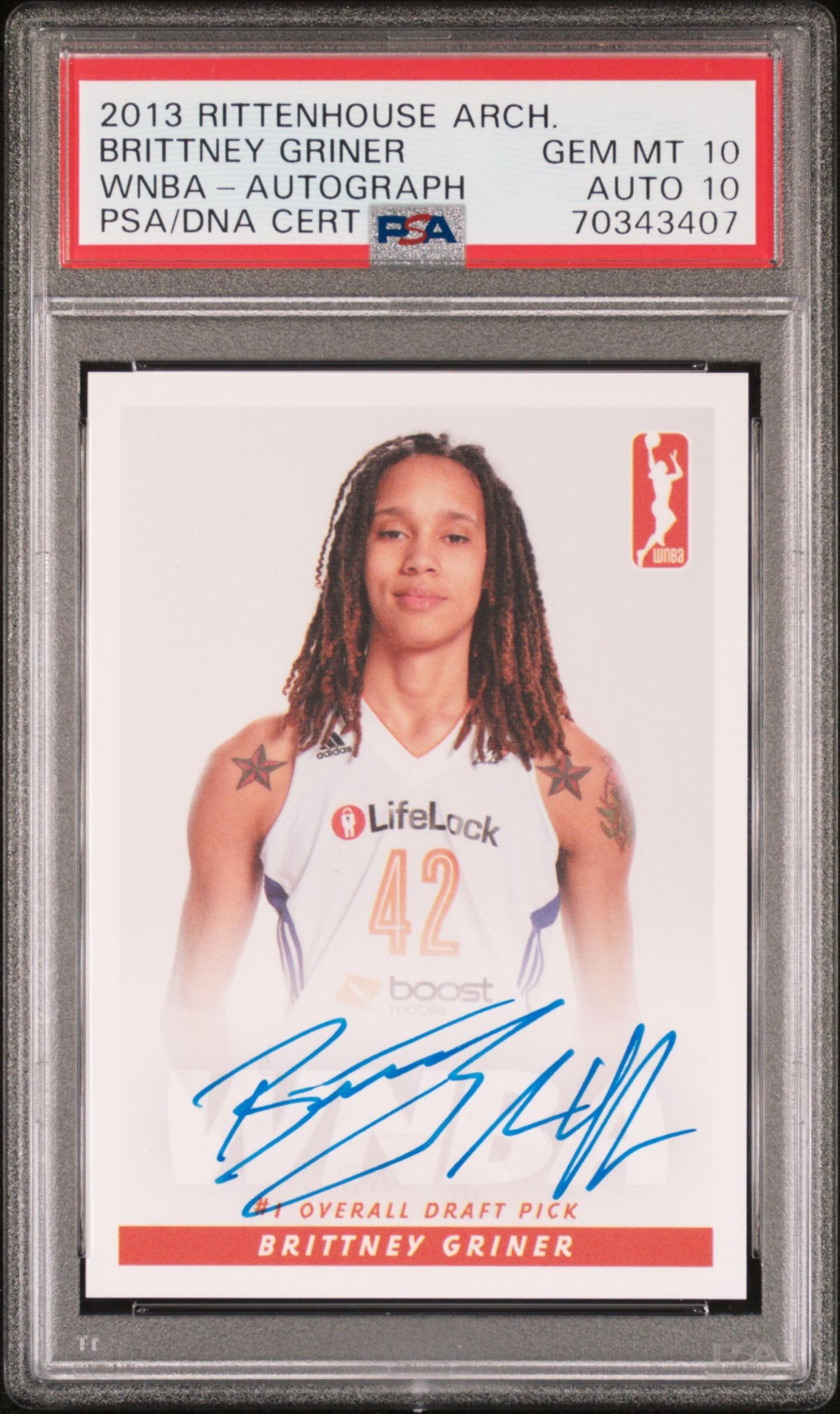 A 2013 Rittenhouse Archives Brittney Griner Signed Autograph Rookie Card (PSA 10 GEM MT; 10 AUTO)