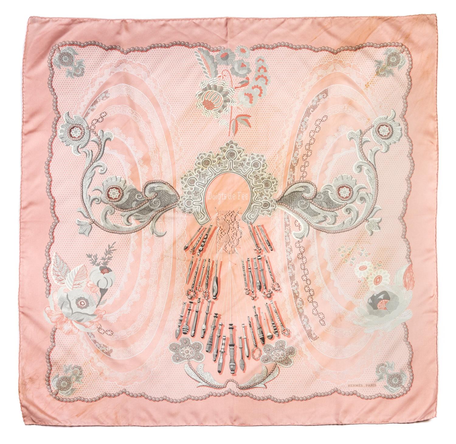 An Hermes Silk Scarf, 35 x 35 inches.