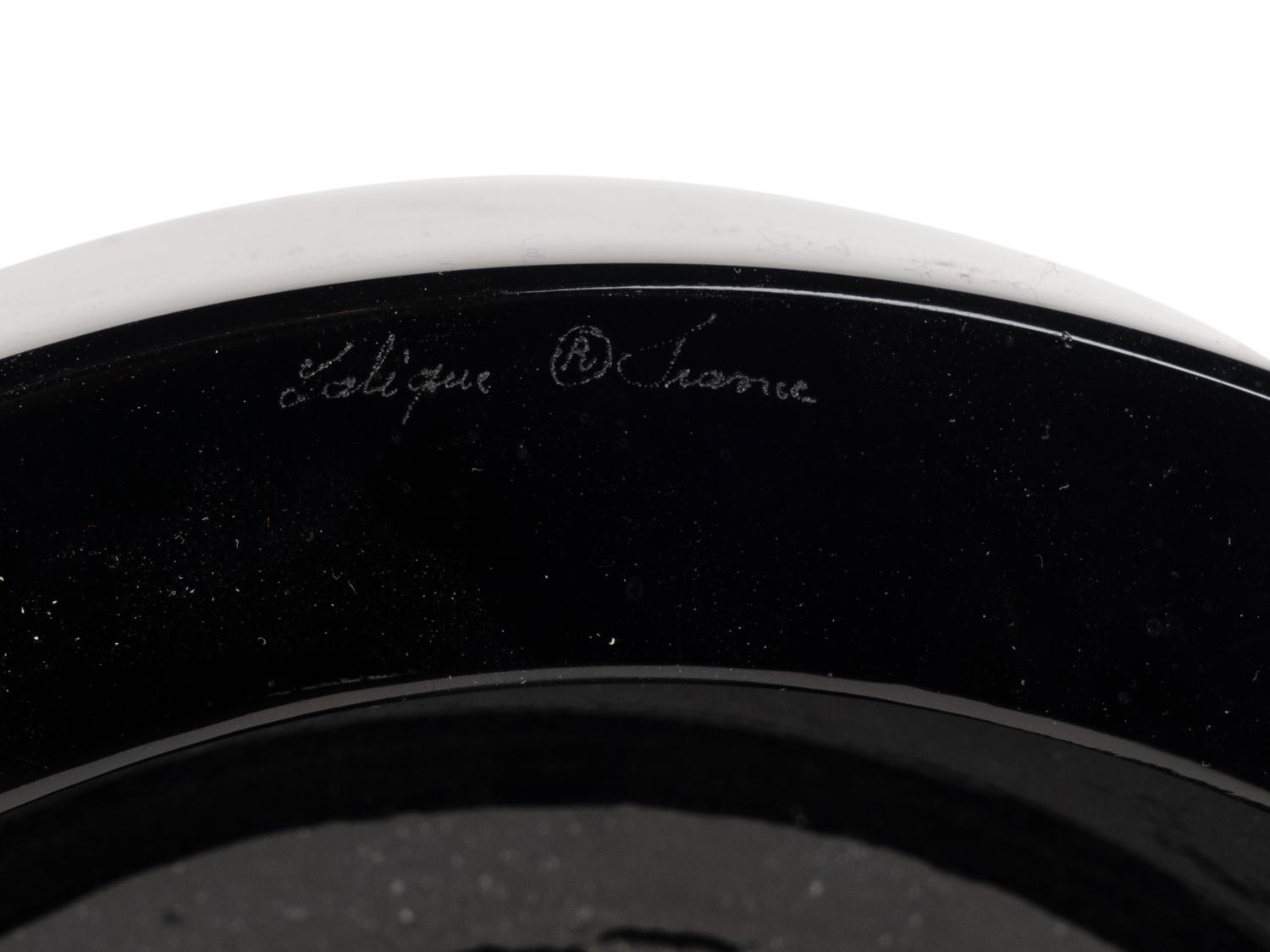 A Lalique Opaque Black Glass Bowl