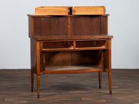 A Federal Mahogany and Marquetry Tambour Desk