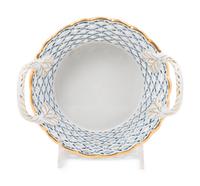 A Continental Porcelain Basket