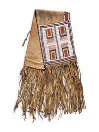 Cheyenne Beaded Buffalo Hide Saddle Bags