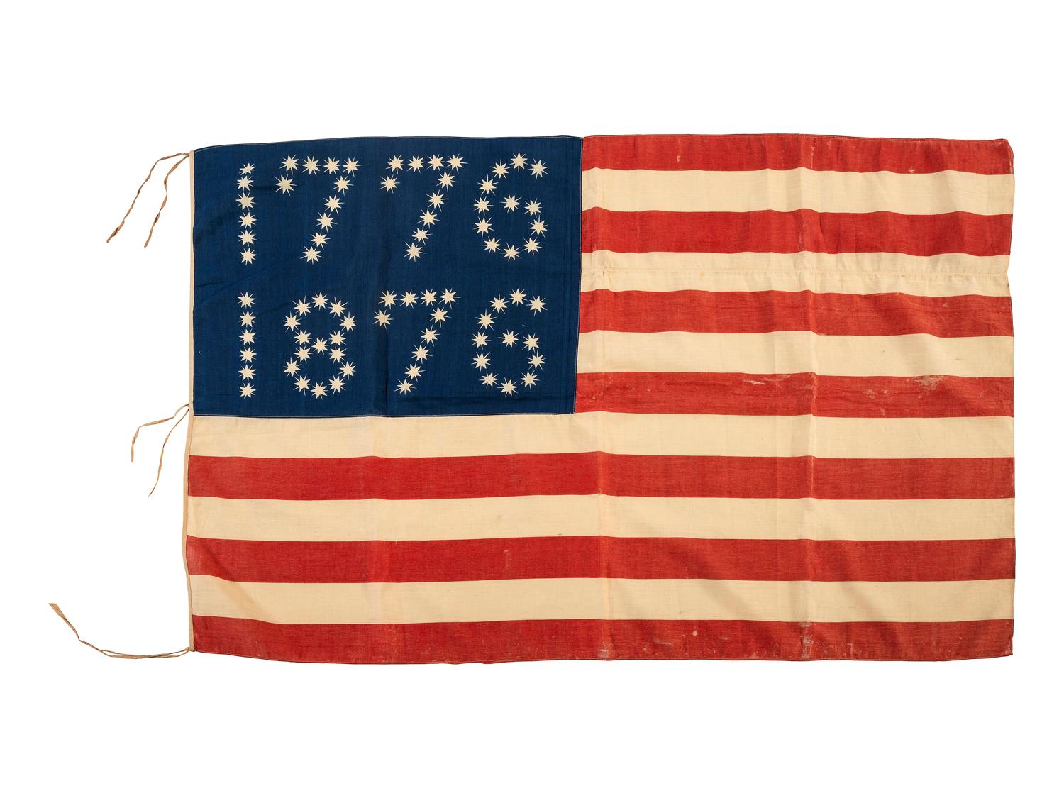 [FLAGS]. United States Centennial "1776-1876" parade flag. Ca 1876.