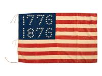 [FLAGS]. United States Centennial "1776-1876" parade flag. Ca 1876.