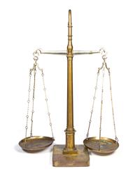 A Large Brass Balance Scale