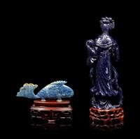 Two Chinese Carved Hardstone Figures