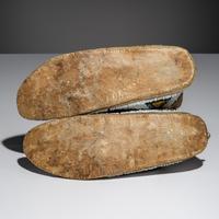 Cheyenne Beaded Hide Moccasins, with Thunderbirds