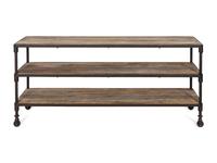A Contemporary Iron and Pine Console Table