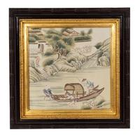 A Set of Four Chinese Export Watercolor Paintings