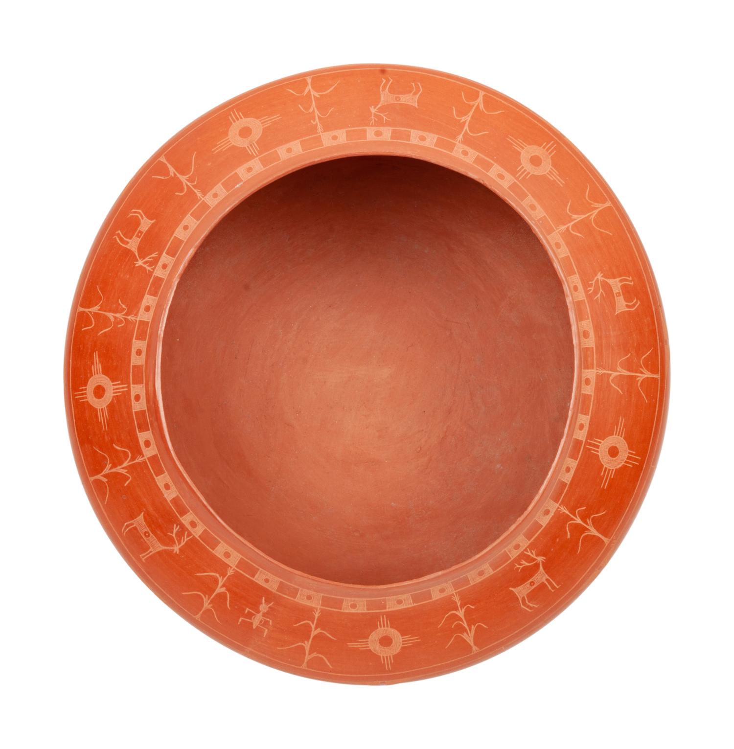 Redware Bowl with Sgraffito Decoration