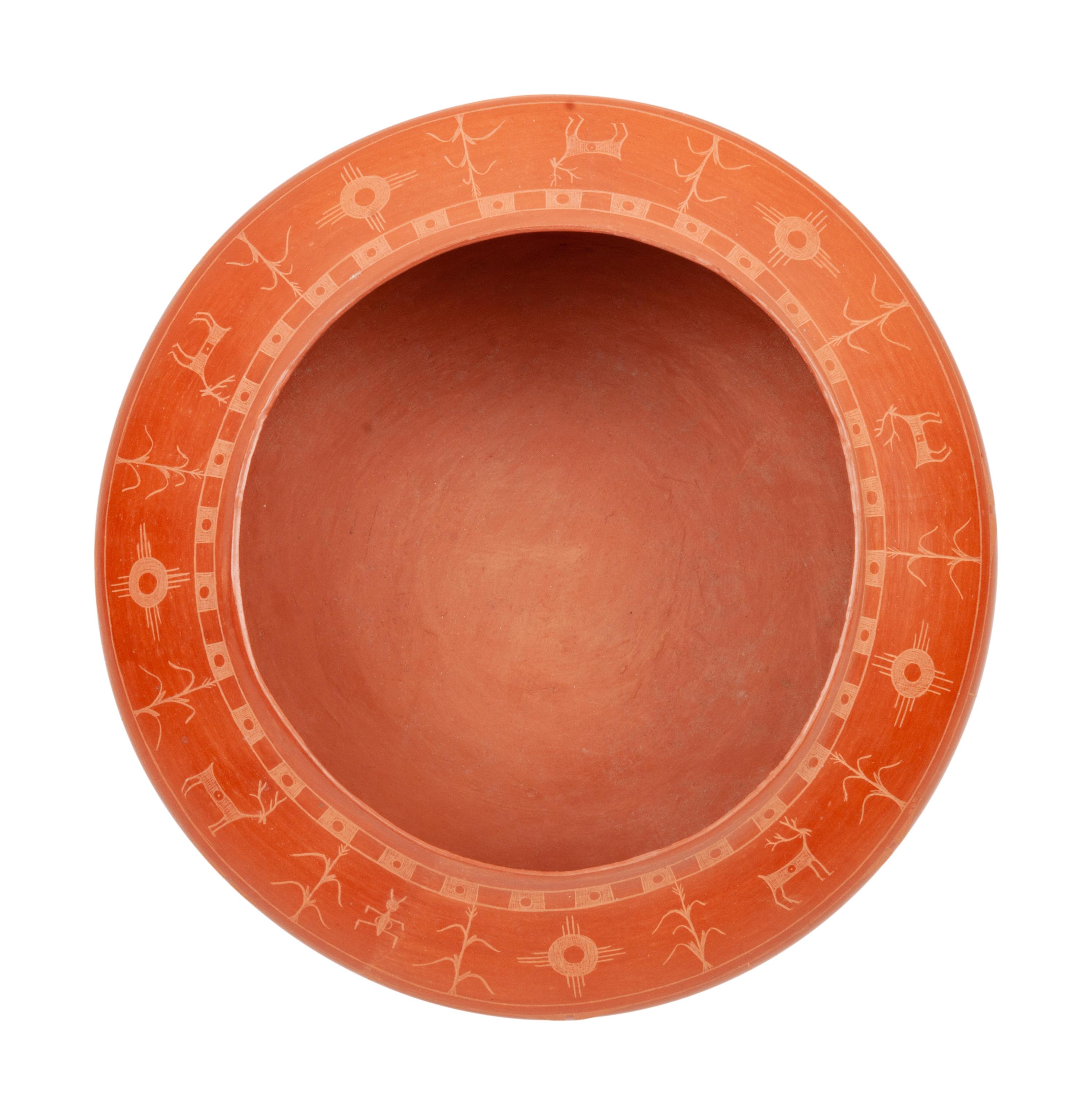 Redware Bowl with Sgraffito Decoration
