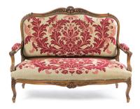 A Louis XV Style Walnut Parlor Suite Width of settee 56 inches. — LATE 19TH CENTURY