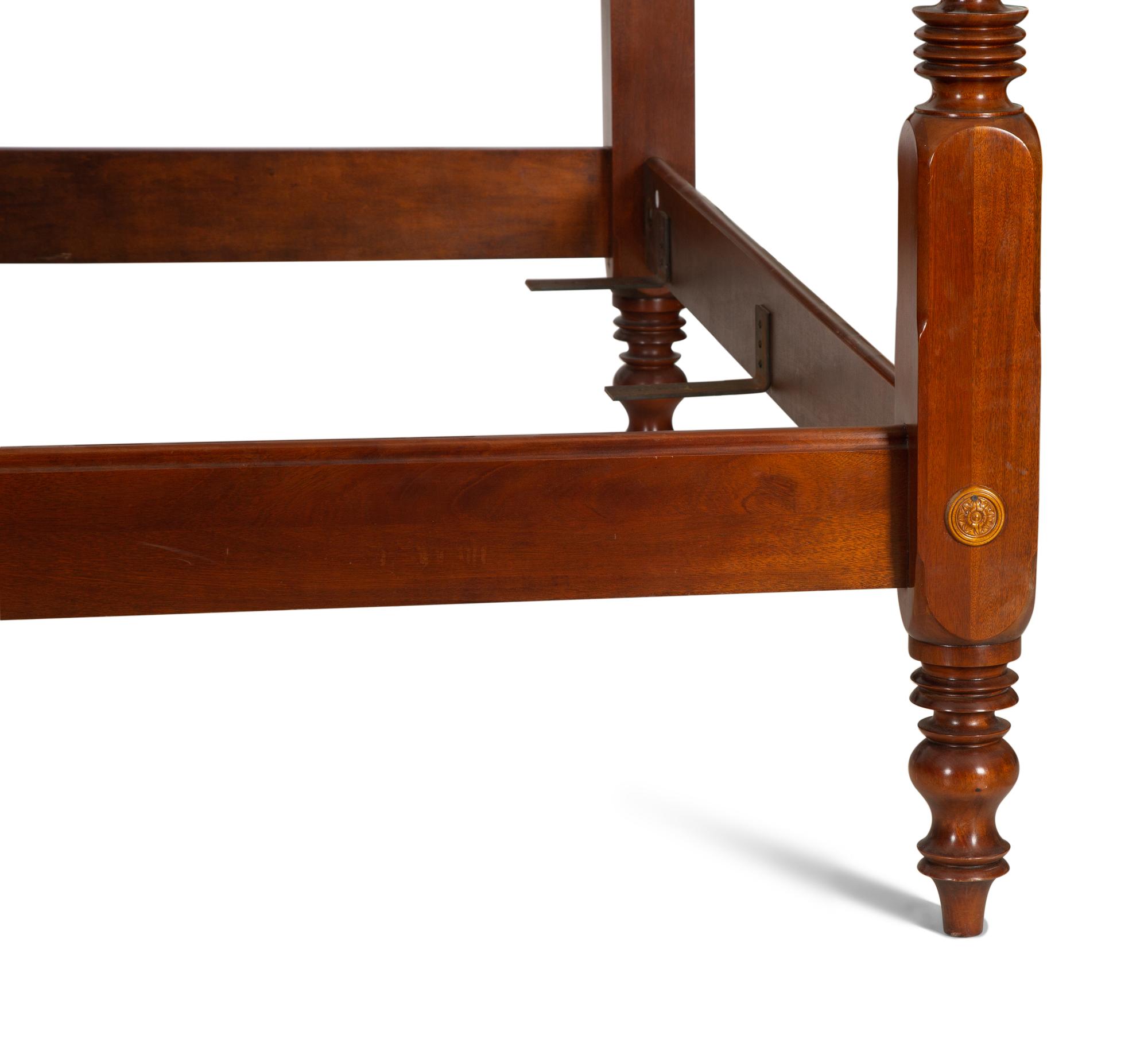 A Carved Mahogany Four Poster Bed