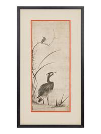 A Japanese Ink Painting on Paper