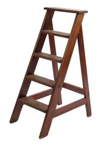 A Set of Regency Mahogany Library Steps Height 41 1/2 inches. — 19TH CENTURY