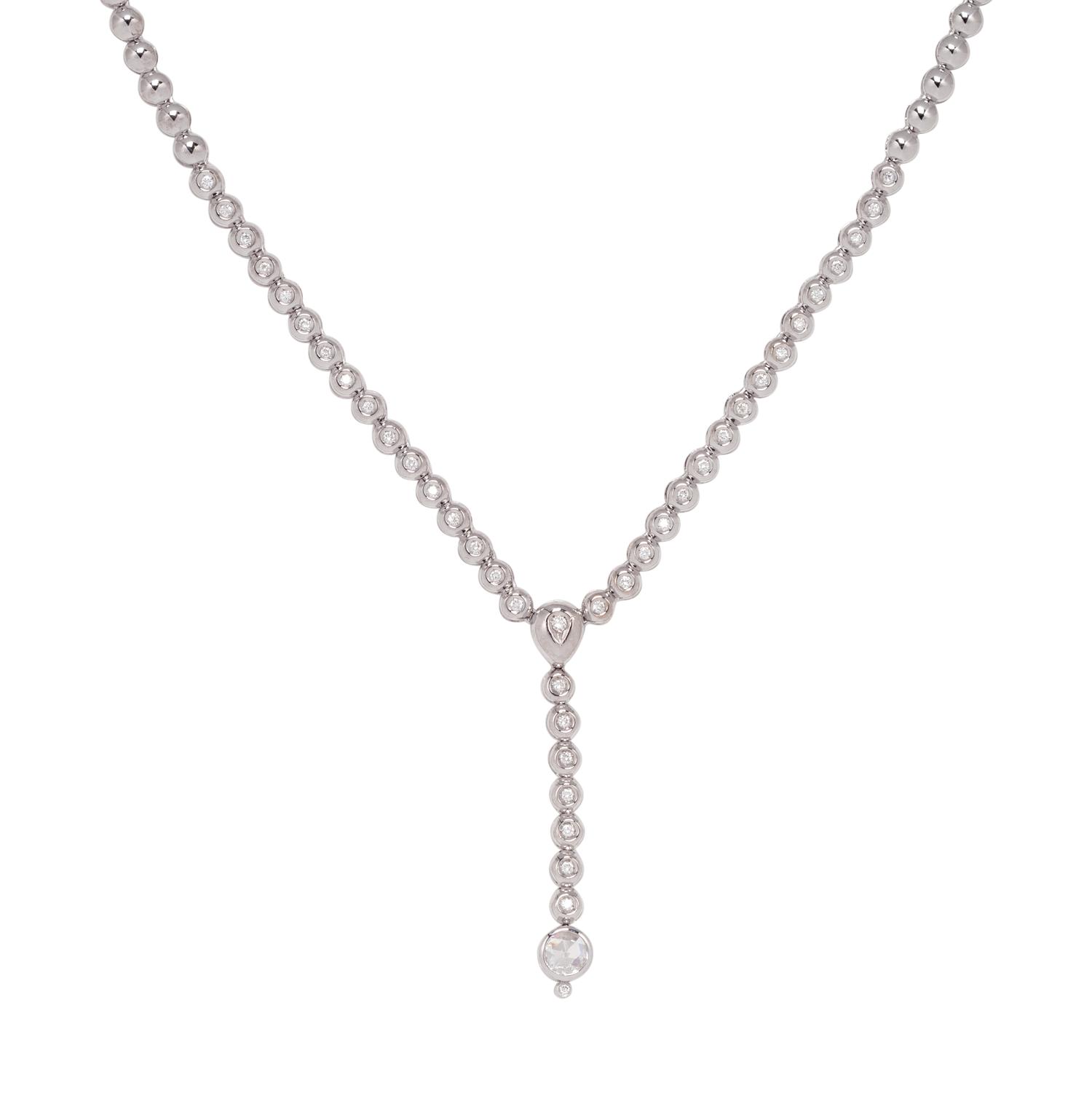DAMIANI, DIAMOND LARIAT NECKLACE