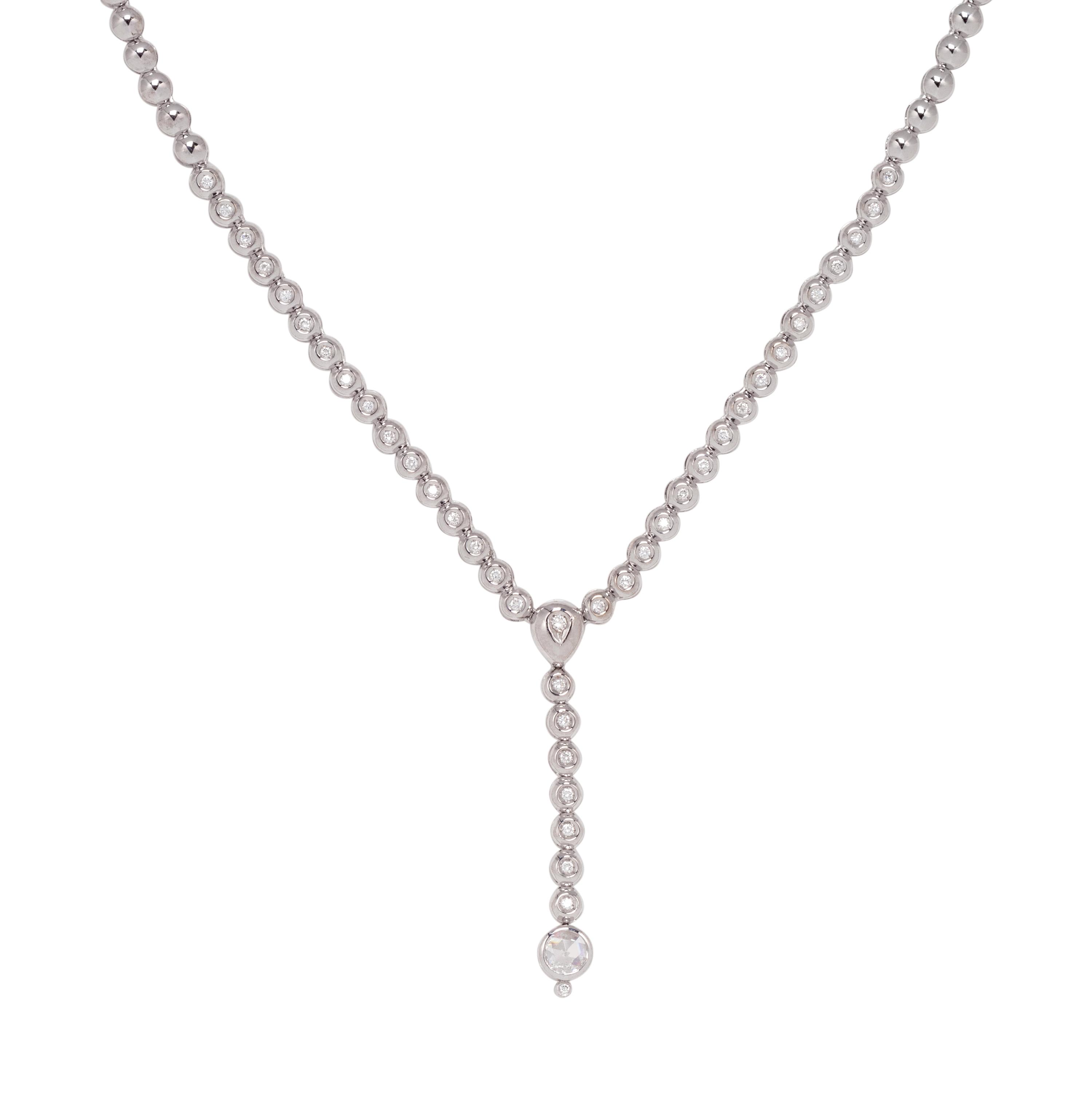 DAMIANI, DIAMOND LARIAT NECKLACE