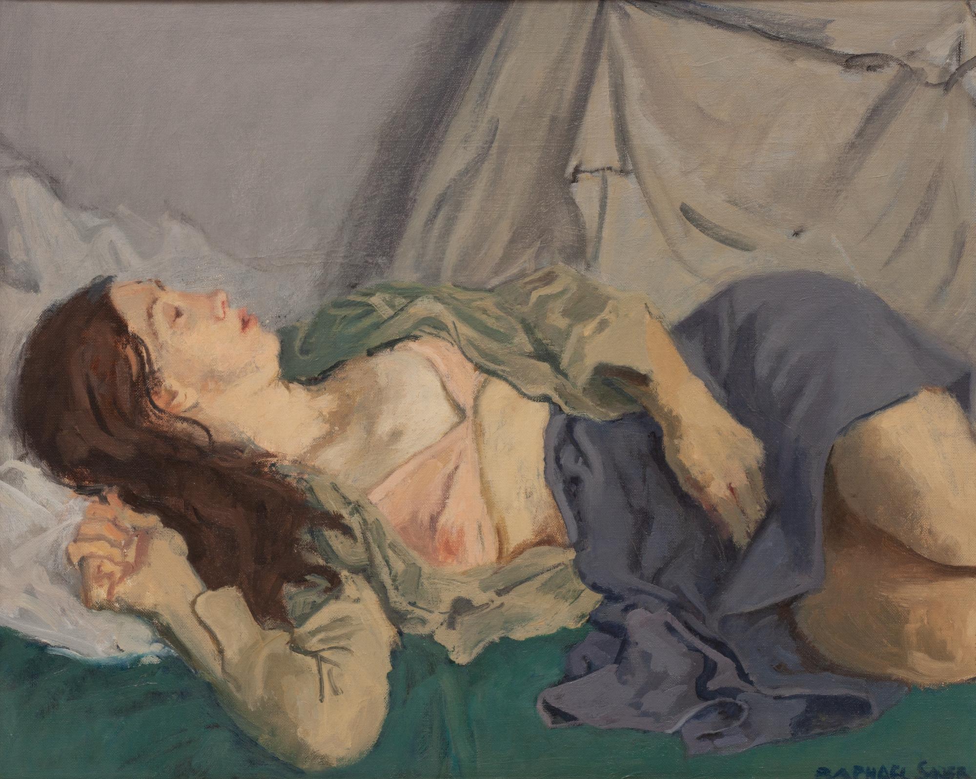 Repose in Blue Skirt