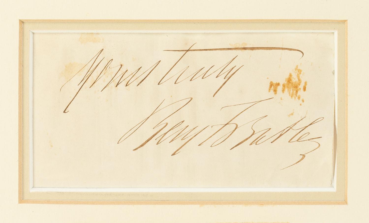[CIVIL WAR] 3 items, incl. Benjamin Butler signature and works feat. Lincoln, Grant, & Washington.
