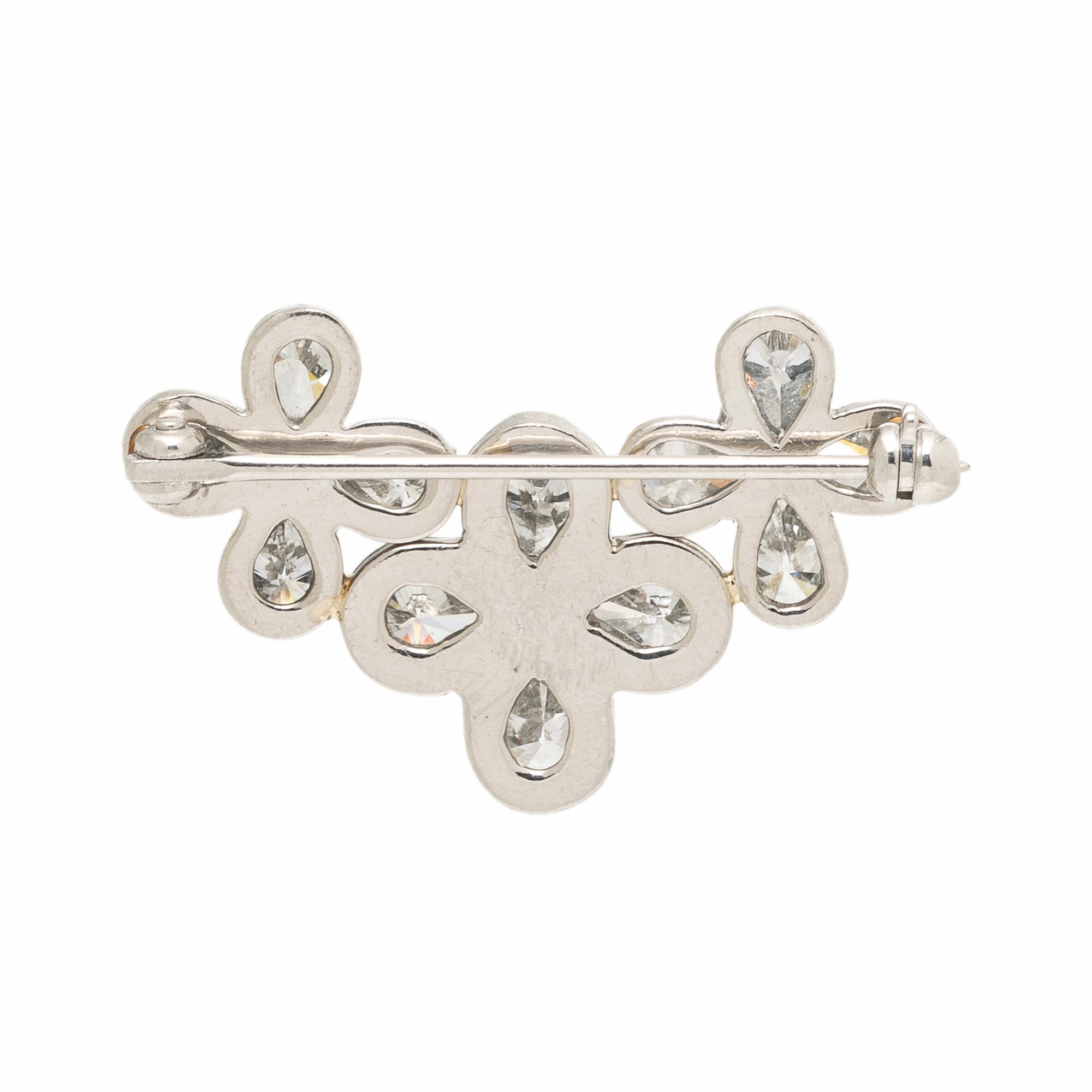 Attributed to Loree Rodkin, Diamond and Platinum Flower Brooch