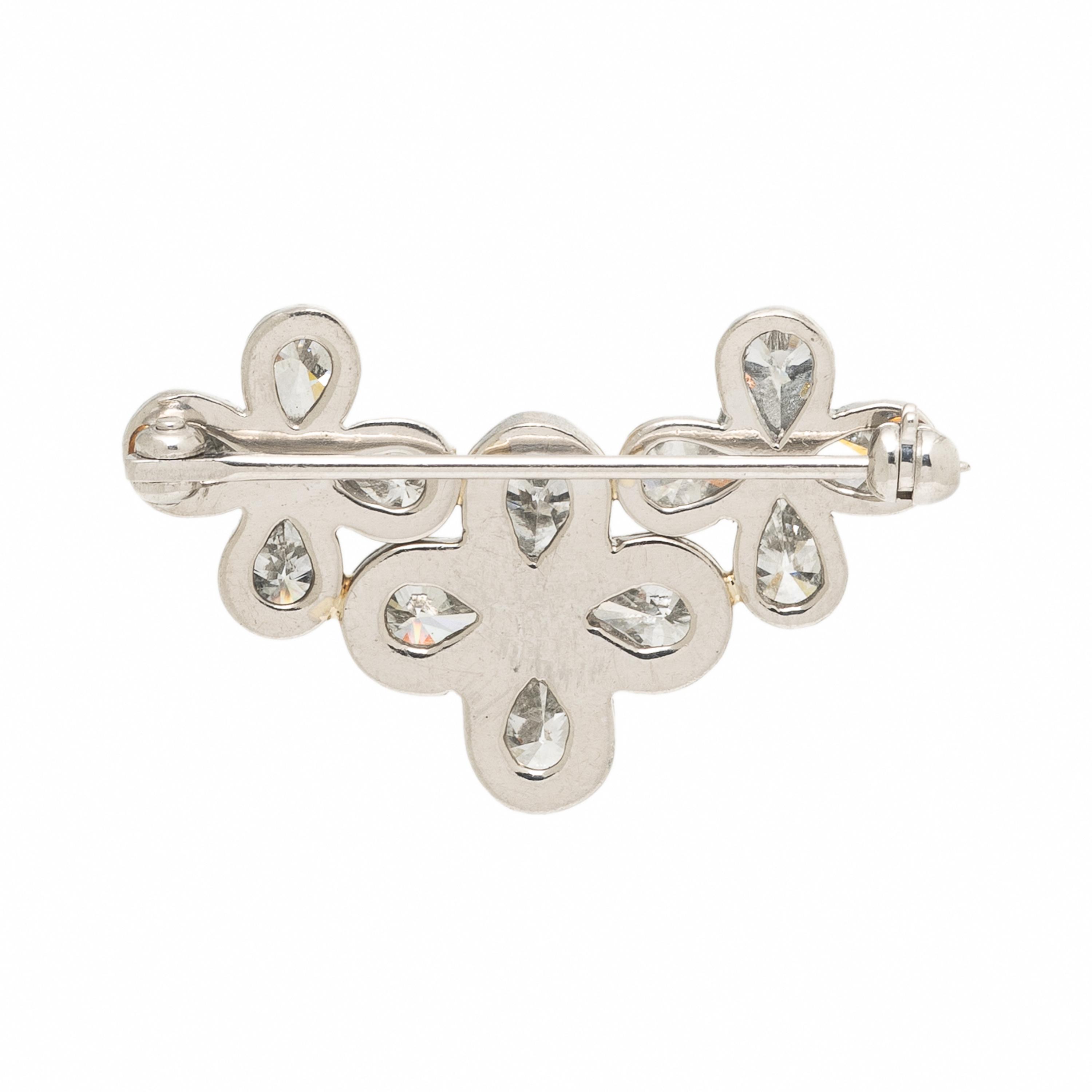 Attributed to Loree Rodkin, Diamond and Platinum Flower Brooch