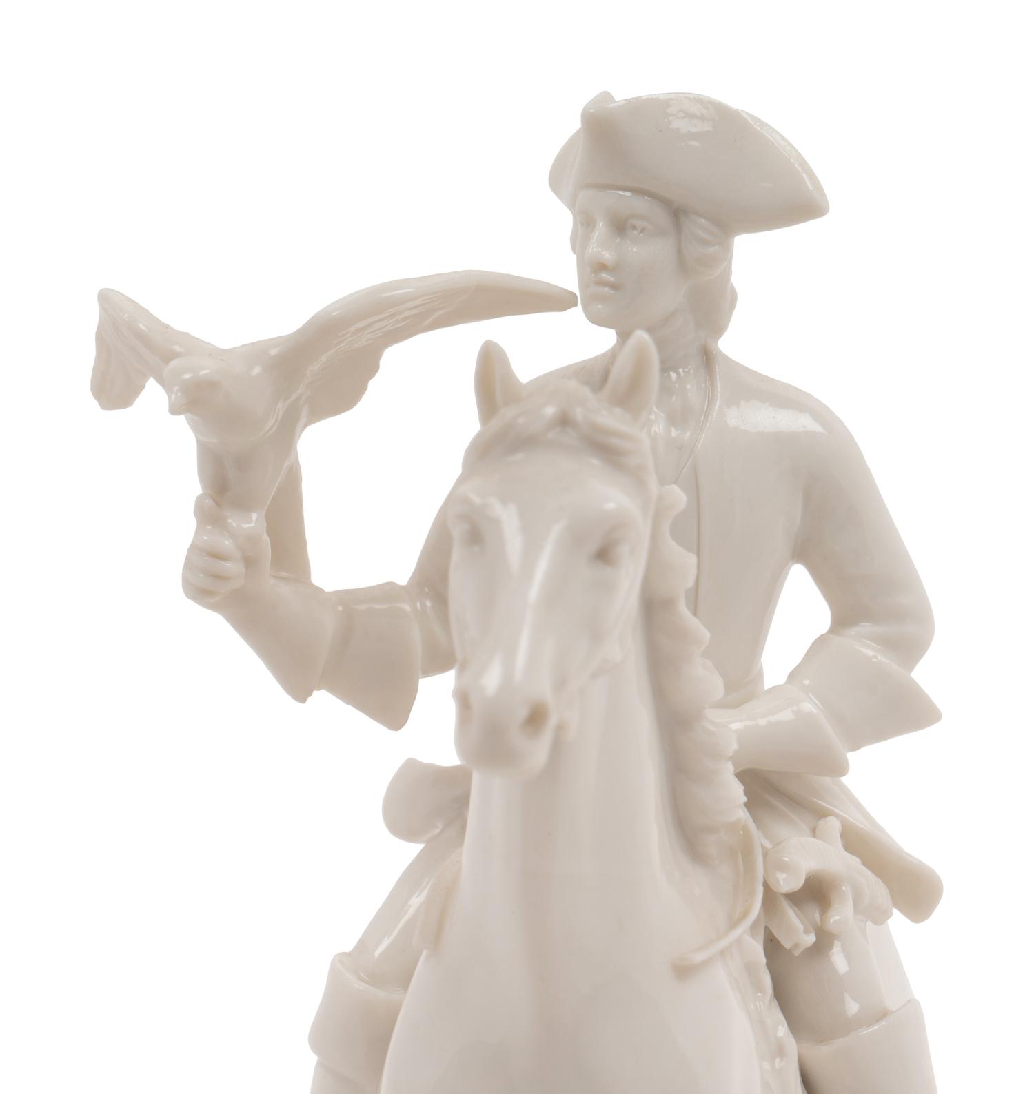 A Group of Twelve Nymphenburg Porcelain Equestrian Groups