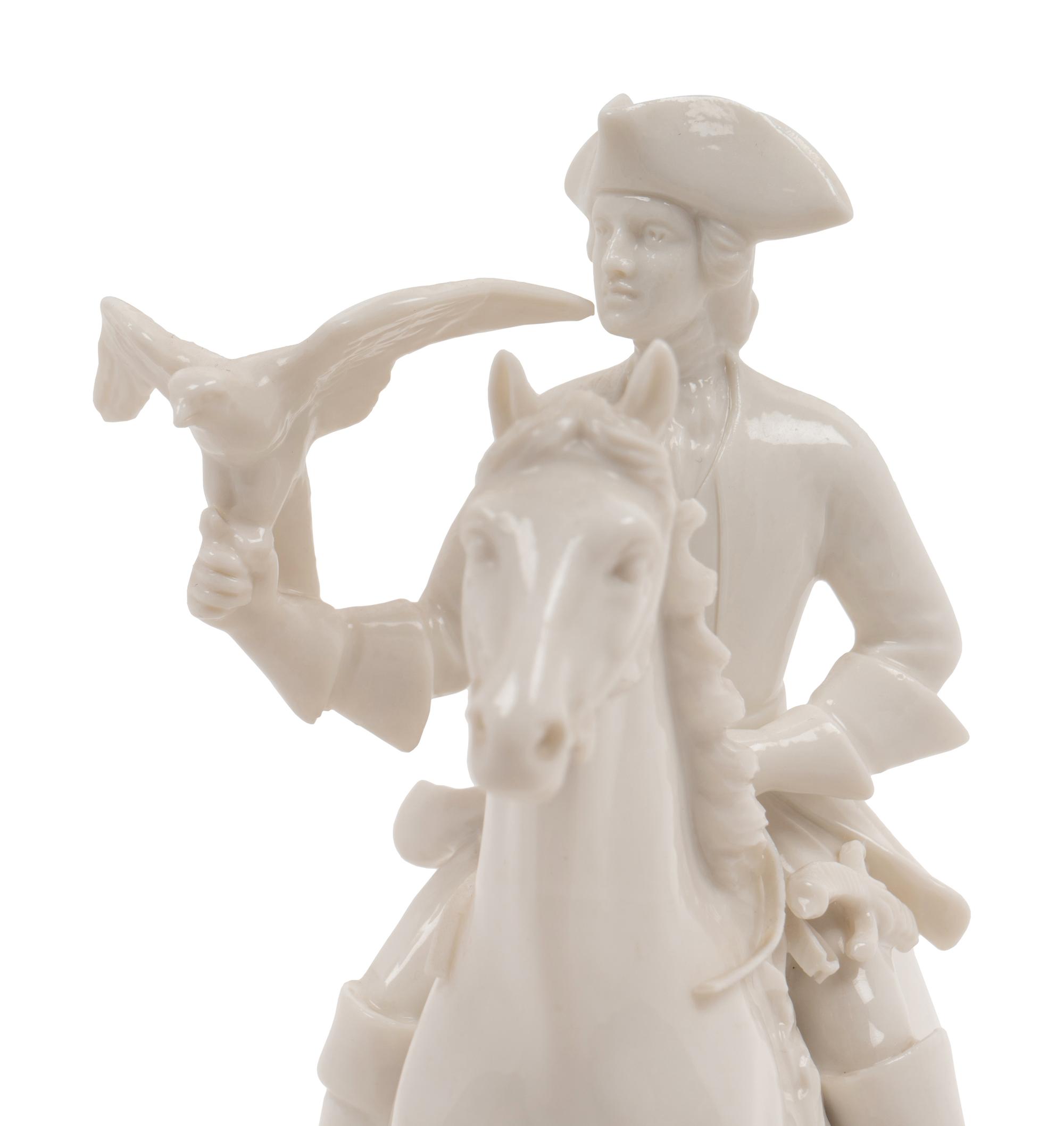 A Group of Twelve Nymphenburg Porcelain Equestrian Groups