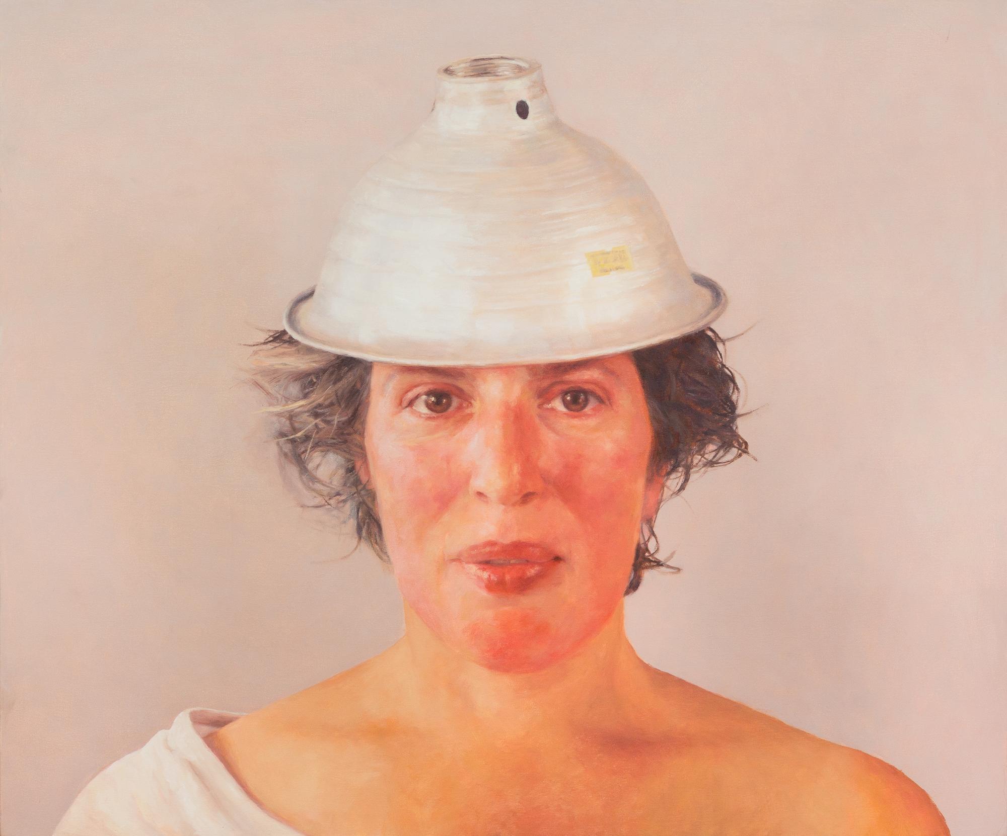 M. Wearing a Lampshade as a Helmet, 2004