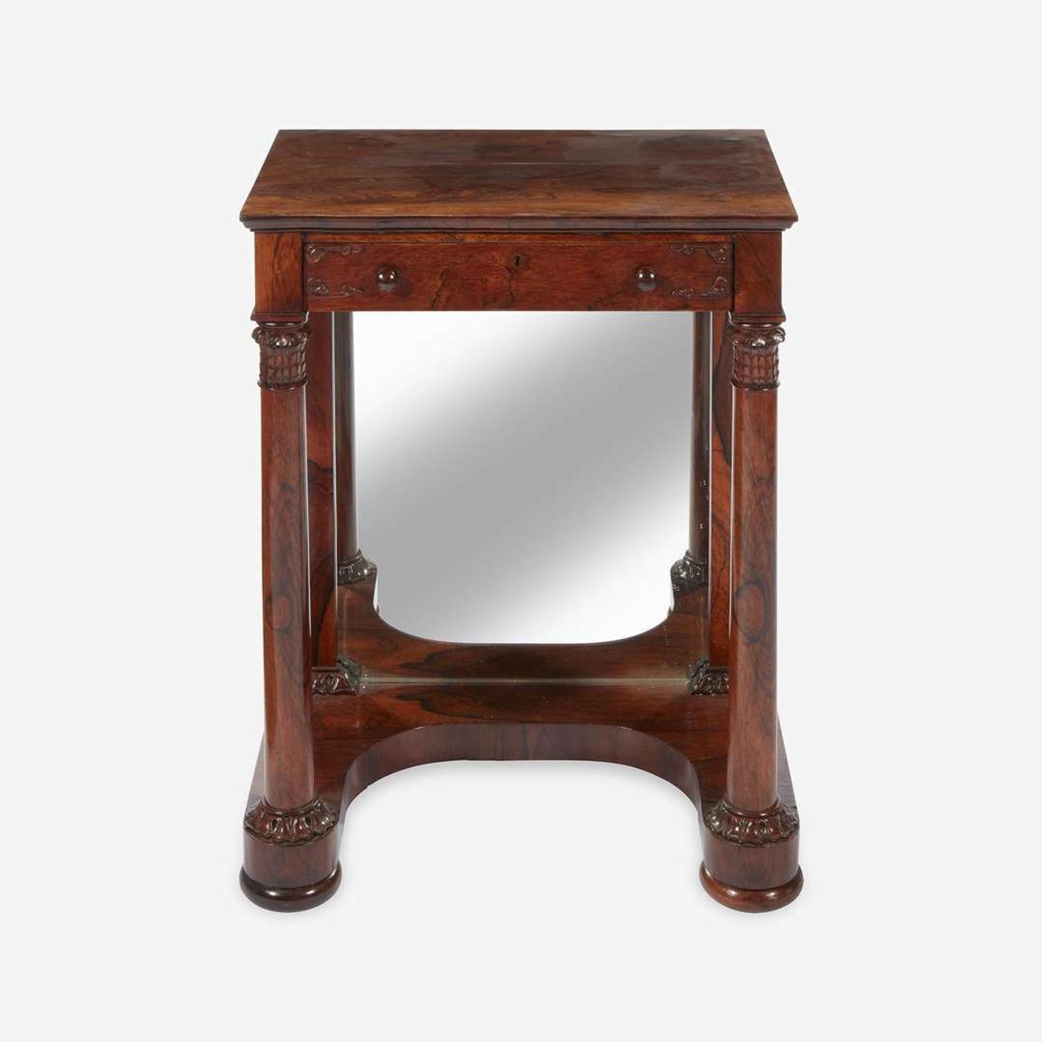 A Small George IV Carved Rosewood Console Table* Second quarter 19th century