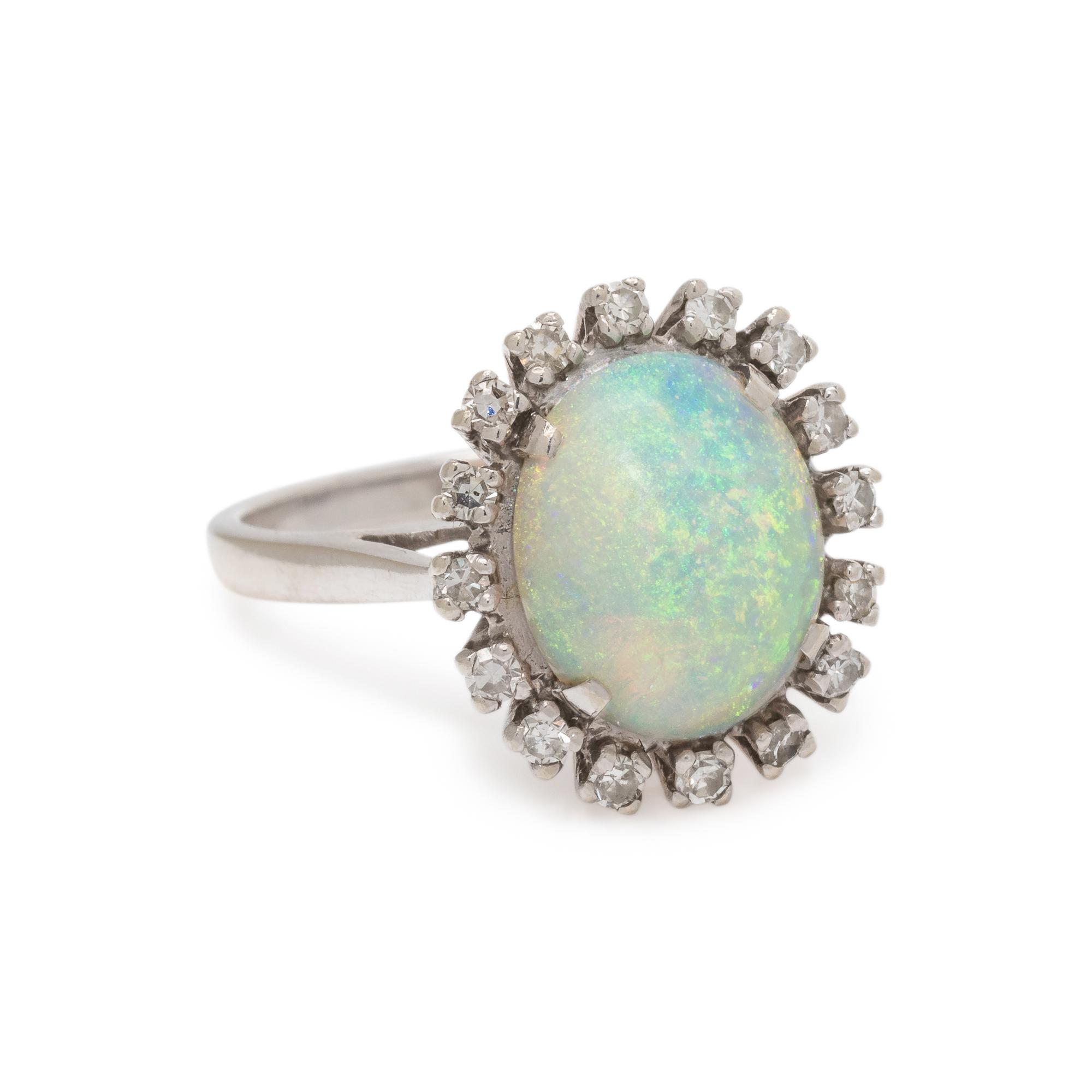 OPAL AND DIAMOND RING
