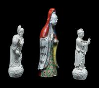 Three Chinese Porcelain Figures of Immortals