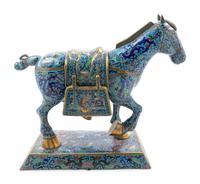 A Chinese Cloisonné Enamel Figure of a Horse