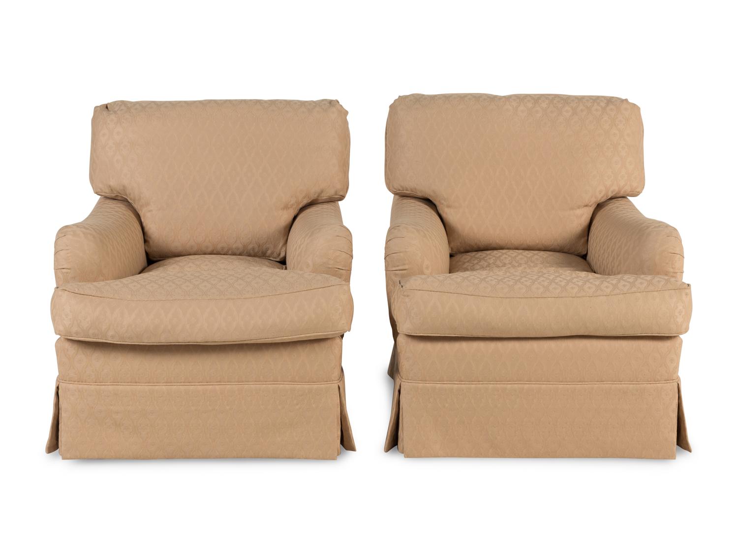 A Pair of George Smith Upholstered Armchairs