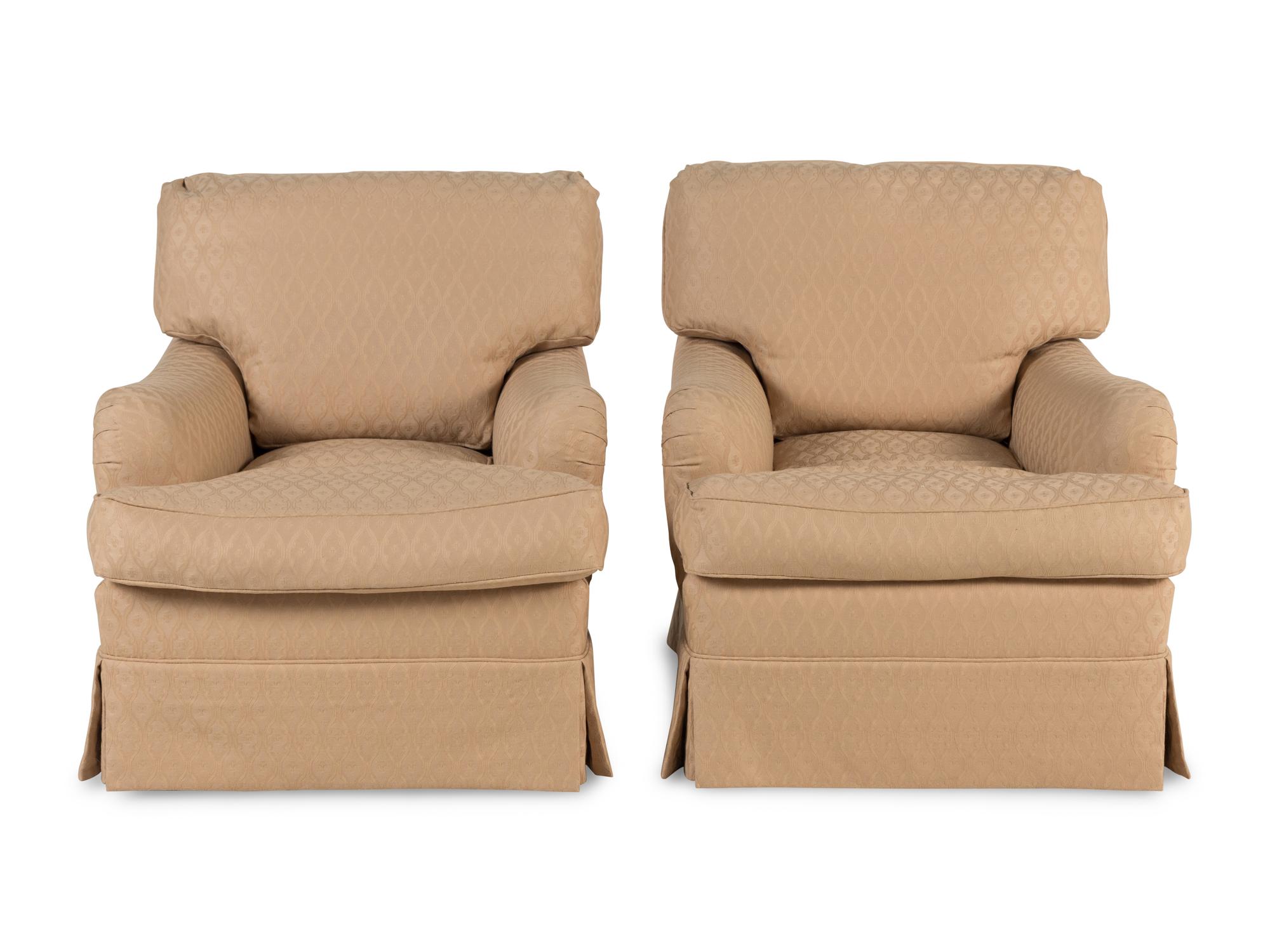 A Pair of George Smith Upholstered Armchairs