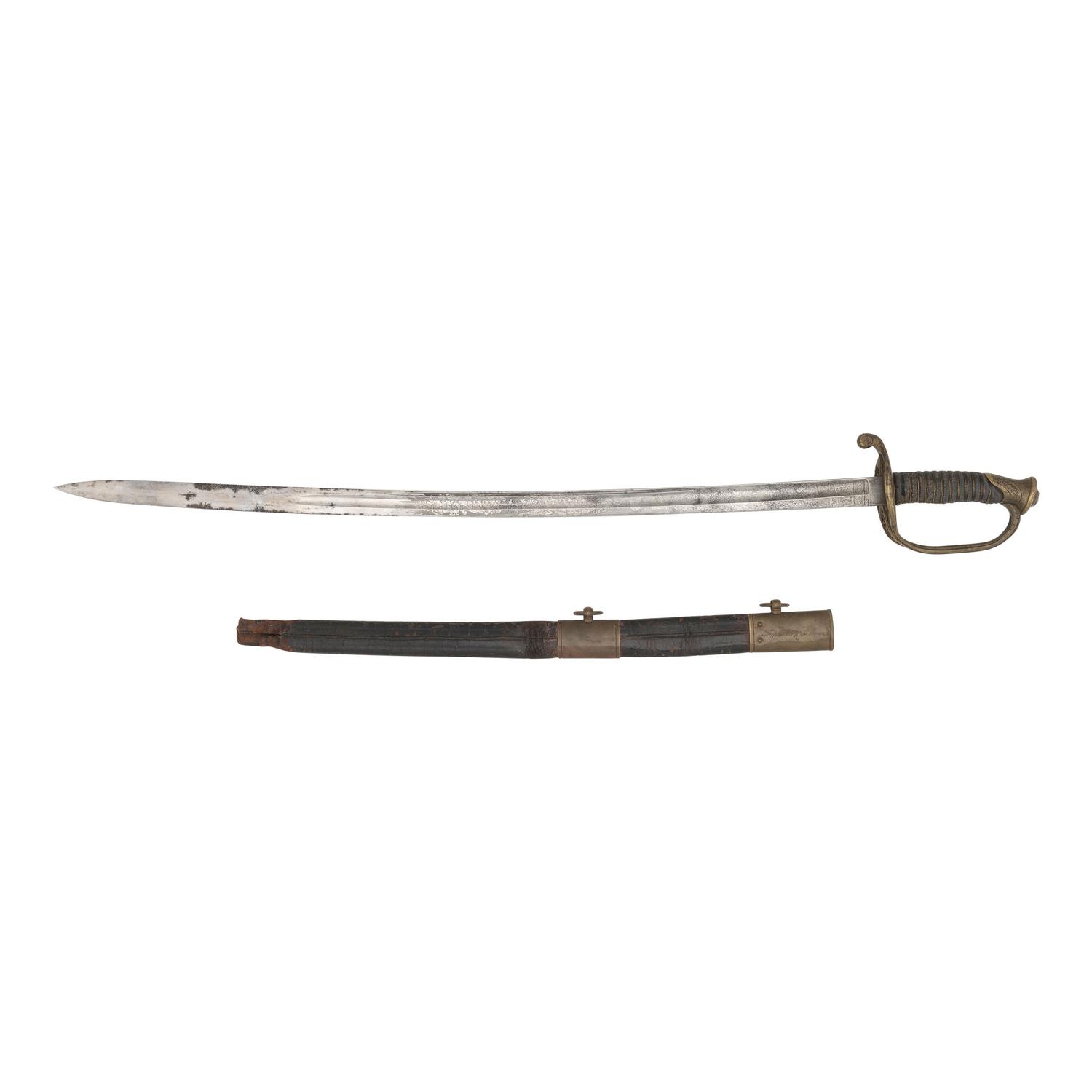 S&K Model 1850 Foot Officers Sword Presented to Sergeant Major (Capt.) George Smith - 7th NJ Infantry - WIA at Chancellorsville