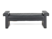 A Faux Leather Upholstered Bench