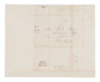 AUDUBON, John James (1785-1851). Autograph letter signed ("John J. Audubon") to Edinburgh bookseller Alexander Hill. London, 17 July 1830. One page, 4to (252 x 202 mm), with integral leaf addressed in holograph. Mailing folds, a few minor spots, remnants of mounting strip on integral address leaf.