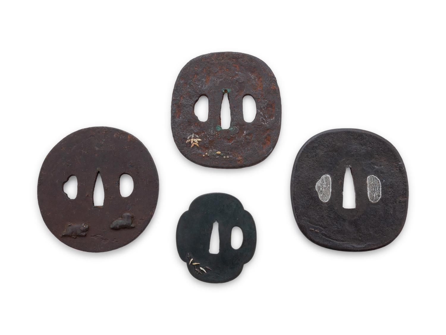 Four Inlaid Tsuba